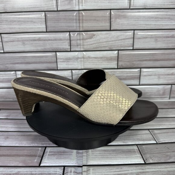 Donald Pliner Women's Vimm Snakeskin Embossed Slide Mule Sandal Size 7.5-NEW - Picture 1 of 8